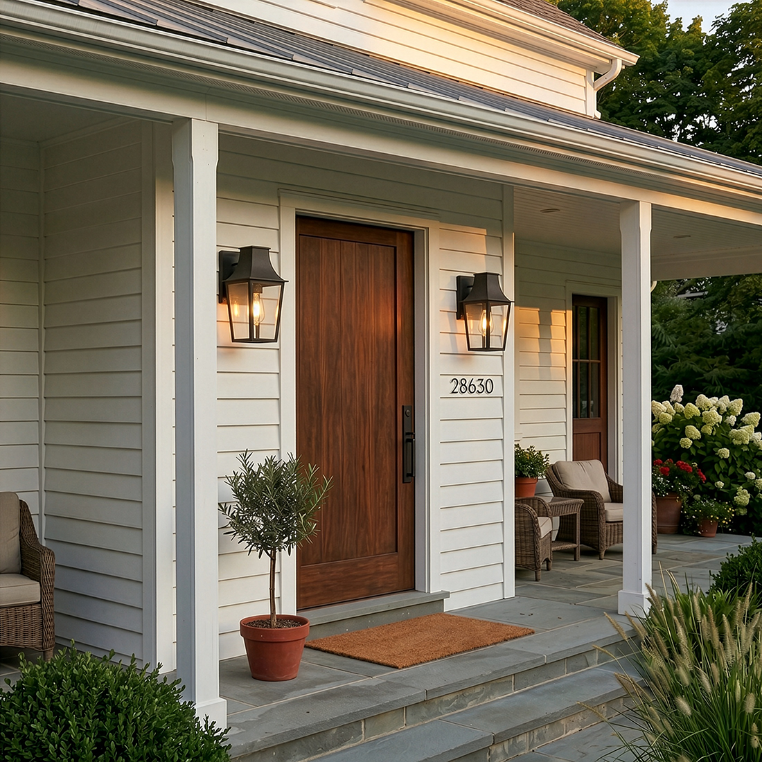 Georgetown 1L outdoor lantern - 28890BK *