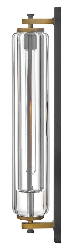 Lourde 1L outdoor wall lantern - 28925BK-LL *