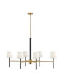Saunders 6L linear chandelier - 46955BK-LCB