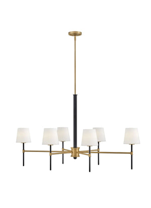 Saunders 6L linear chandelier - 46955BK-LCB