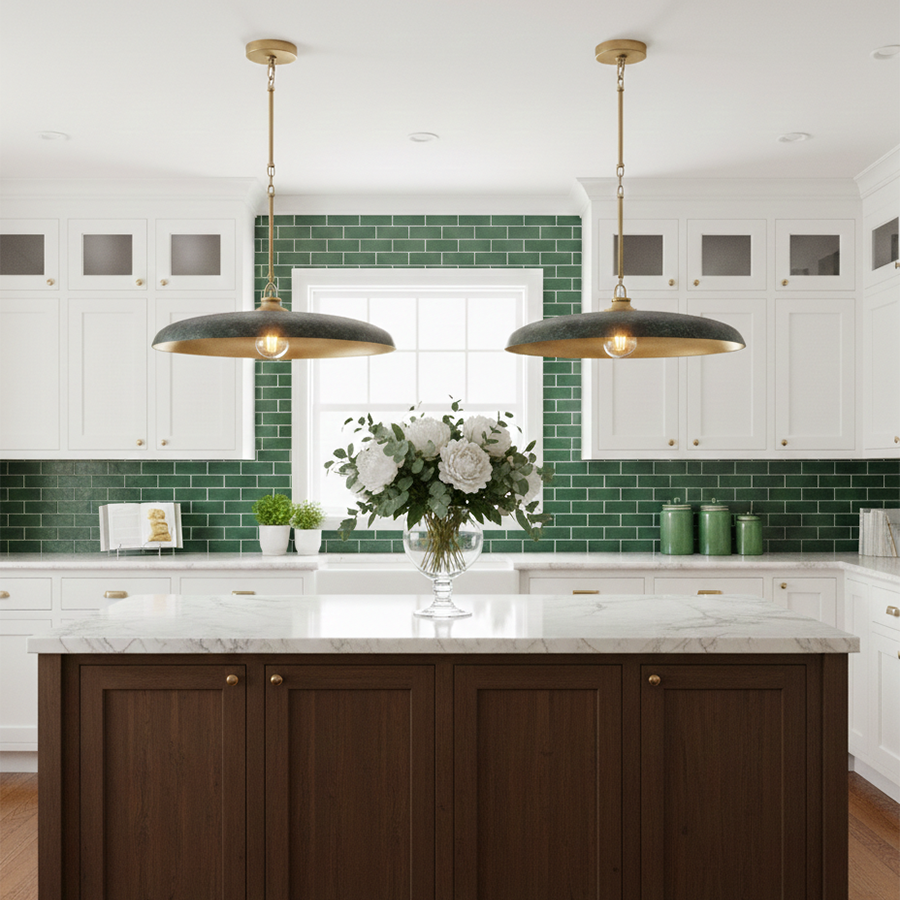 Sadie 1L large pendant - 48165LCB-AV *