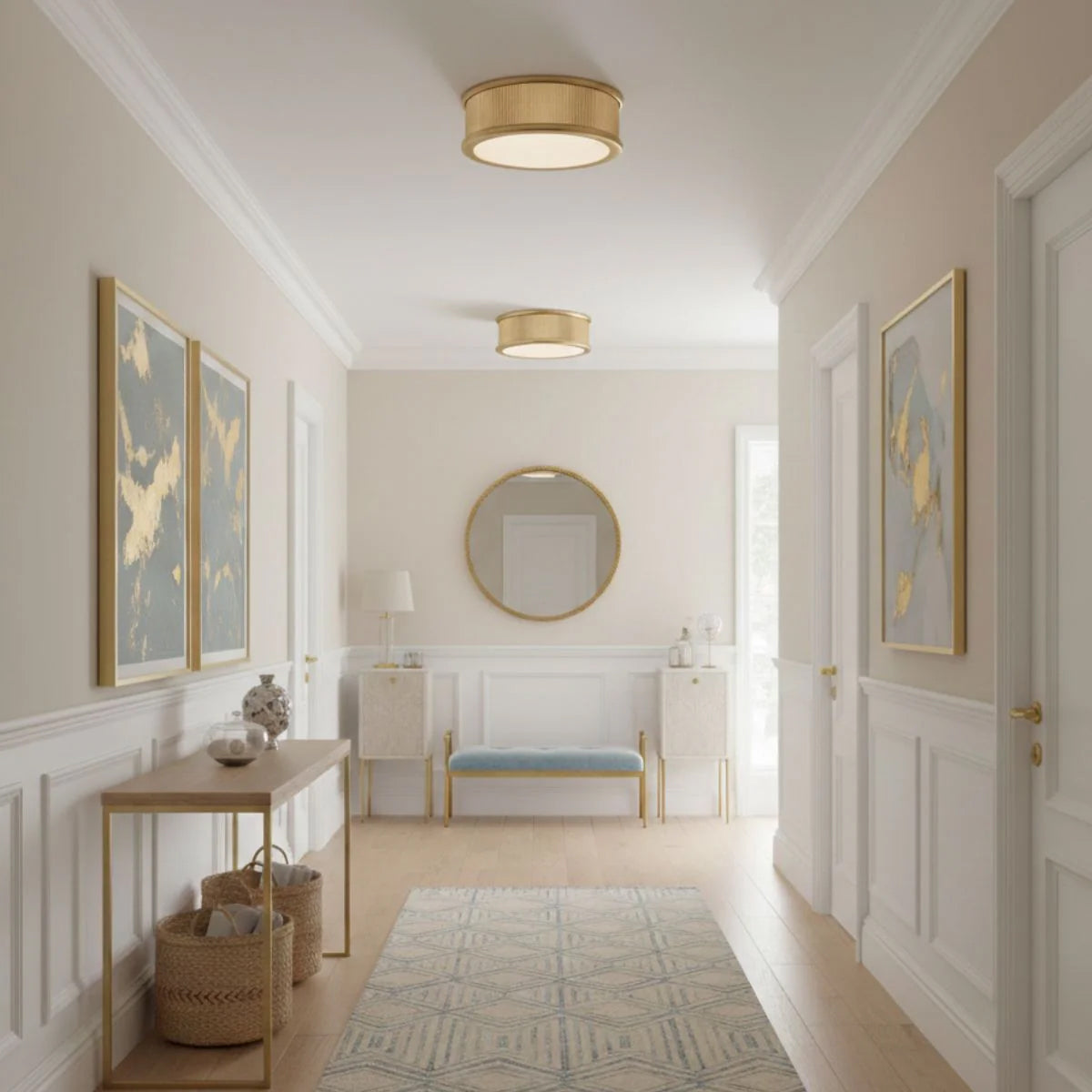 Ritz 5L flush mount ceiling fixture - PCF1025GD *