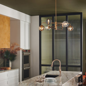 Oberon 6L chandelier - FR30506HBR